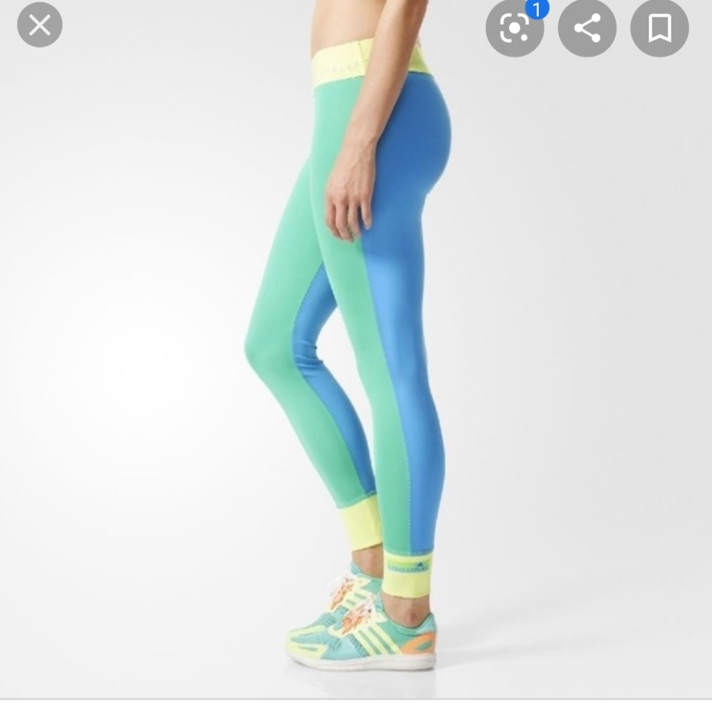Adidas settle mccartney leggings blue & green